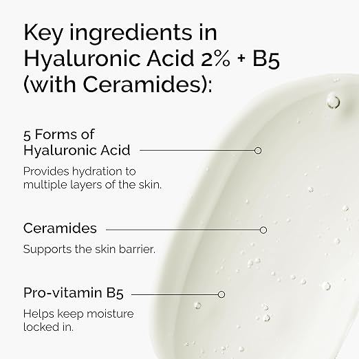 ذا اورديناري حمض الهيالورونيك (2%+B5)، سيروم ترطيب متعدد العمق لبشرة أكثر نعومة | the ordinary hyaluronic acid 2% b5