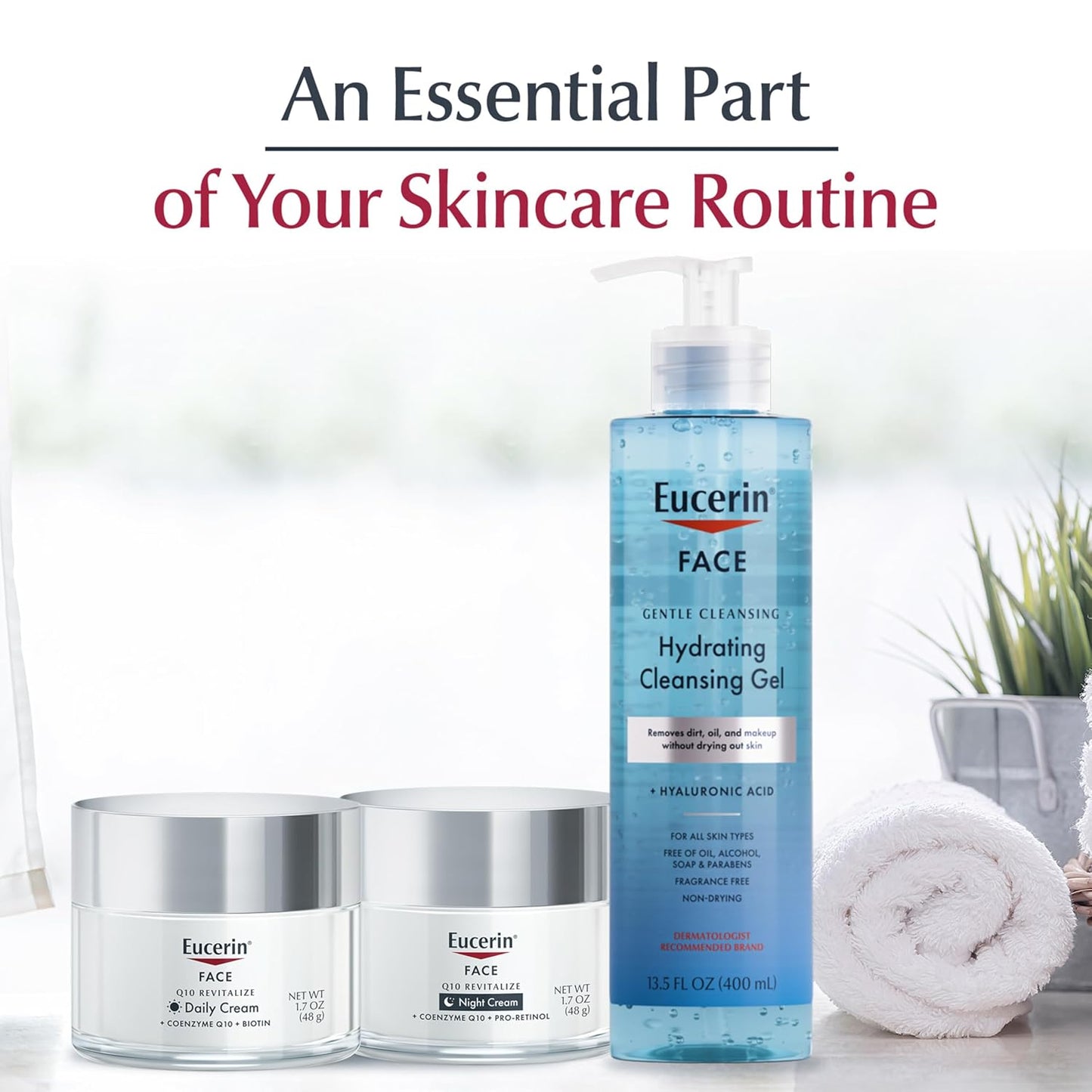 كريم الوجه المضاد للتجاعيد Eucerin Q10 للبشرة الحساسة