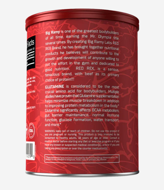 RedRex Glutamine Unflavored 300g | ريد ريكس جلوتامين 5000 ملغ بدون نكهه 60 نكهه