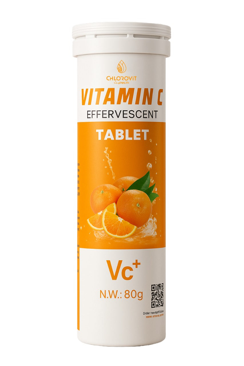 Chlorovit Vitamin C Tablet – أقراص فيتامين C فوّارة بنكهة البرتقال