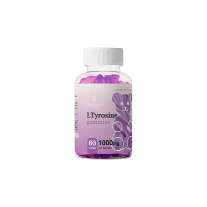 علكات L-Tyrosine للتركيز والطاقة الذهنية (L-Tyrosine Gummies) – دعم الأداء العقلي | 60 حبة