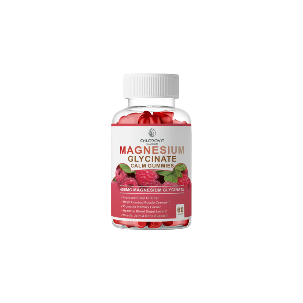 ماغنسيوم جليسينات للاسترخاء والنوم (Magnesium Glycinate) – دعم العضلات والأعصاب | 60 كبسولة