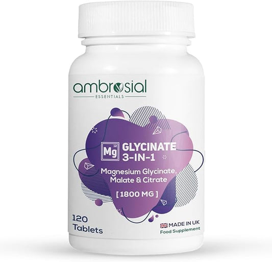 مغنيسيوم غليسينات 3 في 1 من أمبروزيل – Ambrosial Magnesium Glycinate 3-in-1 Complex [1800 mg]