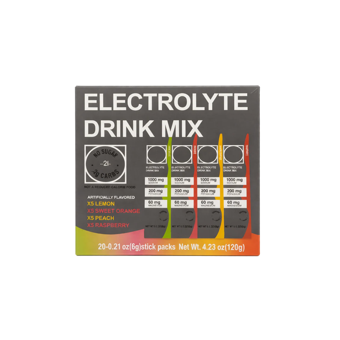 Electrolyte Drink Mix – مزيج إلكتروليت للترطيب بدون سكر | 20 Stick Pack