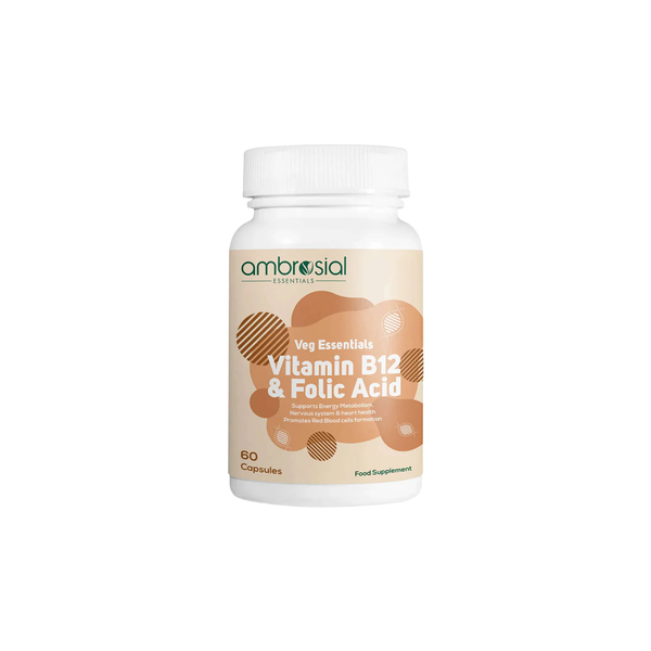 فيتامين B12 مع حمض الفوليك للطاقة والأعصاب (Vitamin B12 + Folic Acid) – 1500 mcg