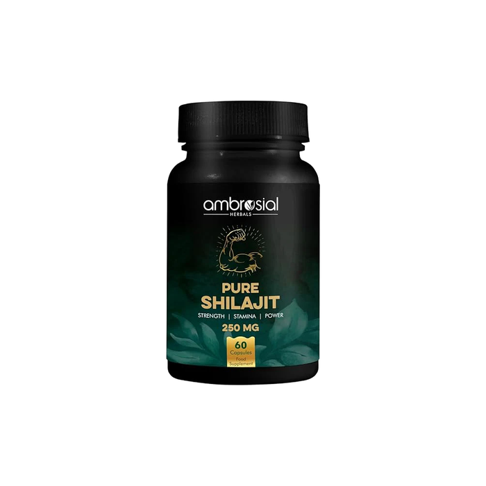 Ambrosial Shilajit 250mg – شلاجيت نقي لدعم الطاقة والحيوية والصحة العامة