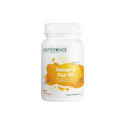 Ambrosial Omega-3 Fish Oil 1000mg – أوميغا 3 دعم القلب والدماغ | 60 كبسولة
