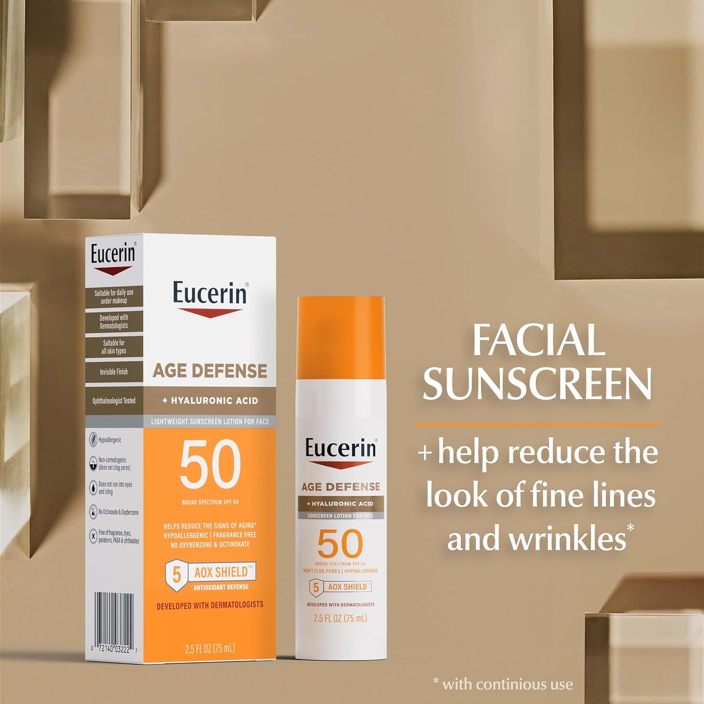 لوشن واقي الشمس للوجه Eucerin Sun Age Defense SPF 50 SPF 50 للوجه