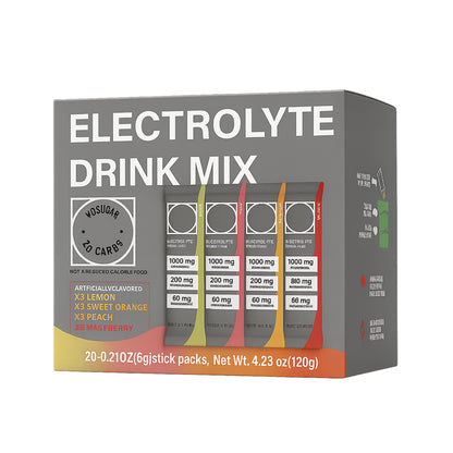 مزيج إلكتروليت شراب – ترطيب فائق بدون سكر | Electrolyte Drink Mix – Zero Sugar Hydration Boost