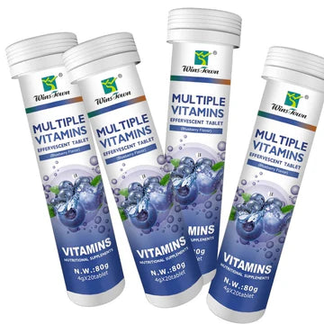 Wins Town Multiple Vitamins Effervescent – وينز تاون أقراص فيتامينات فوّارة متعددة نكهة التوت الأزرق