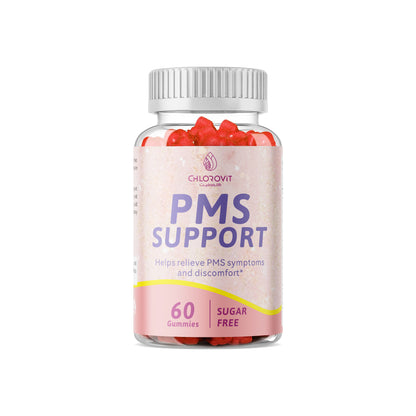 كلوروفيت Gummies لدعم PMS – تخفيف الانزعاج المرتبط بالدورة الشهرية | ChloroVit PMS Support Gummies – Monthly Comfort & Wellness