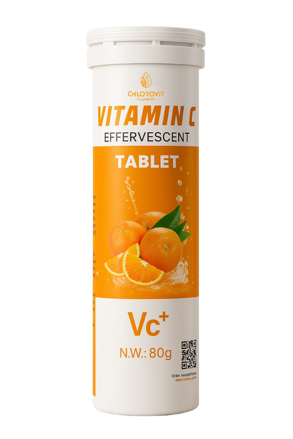 Chlorovit Vitamin C Tablet  – أقراص فيتامين C فوّارة بنكهة البرتقال