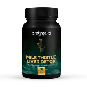 أمبروسيال شوك الحليب للتخلص من سموم الكبد - 60 كبسولة نباتية