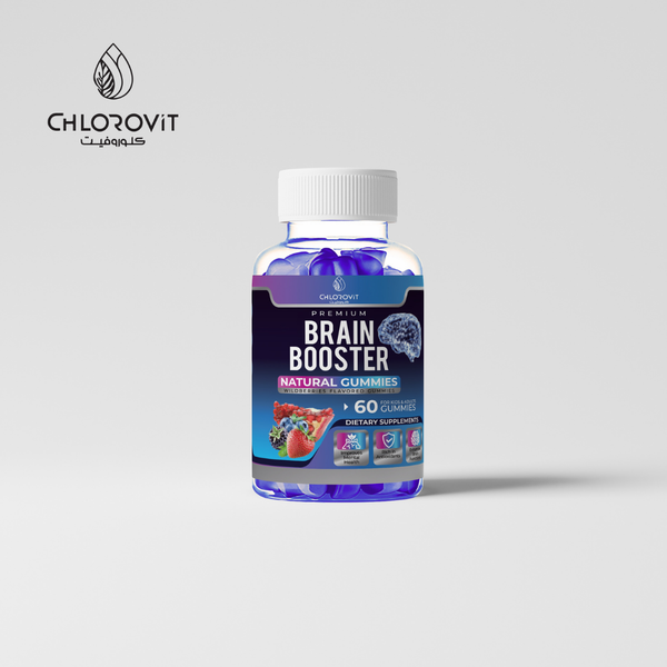 Brain Booster: 60 كبسولة لدعم الأداء العقلي والذاكرة