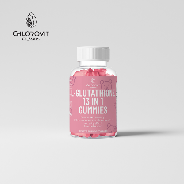 L-Glutathione 13 in 1 Gummies - 60 Gummies for Skin Health and Brightening Support | حبة لتعزيز صحة البشرة وتفتيحها