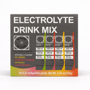 مزيج إلكتروليت شراب – ترطيب فائق بدون سكر | Electrolyte Drink Mix – Zero Sugar Hydration Boost