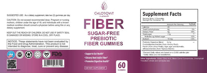 Chlorovit Sugar-Free Prebiotic Fiber Gummies: Gut Health Support – علكات الألياف البريبايوتيك الخالية من السكر من كلوروفيت: دعم صحة الهضم