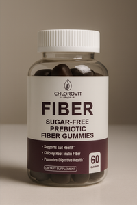 Chlorovit Sugar-Free Prebiotic Fiber Gummies: Gut Health Support – علكات الألياف البريبايوتيك الخالية من السكر من كلوروفيت: دعم صحة الهضم