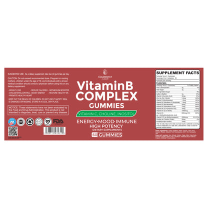 فيتامين ب المركّب Gummies من كلوروفيت – دعم الطاقة والمناعة والمزاج | ChloroVit Vitamin B Complex Gummies