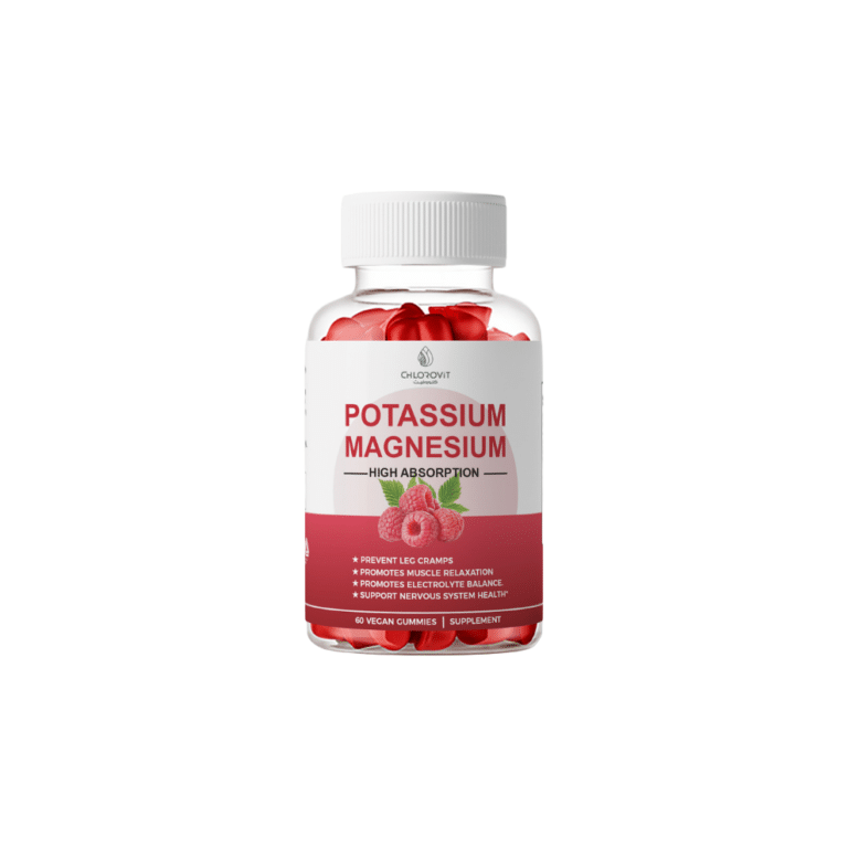 Potassium Magnesium Tablets for muscle and nerve support 60 tablets