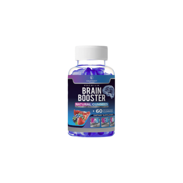 Brain Booster supplement bottle by Chlorovit